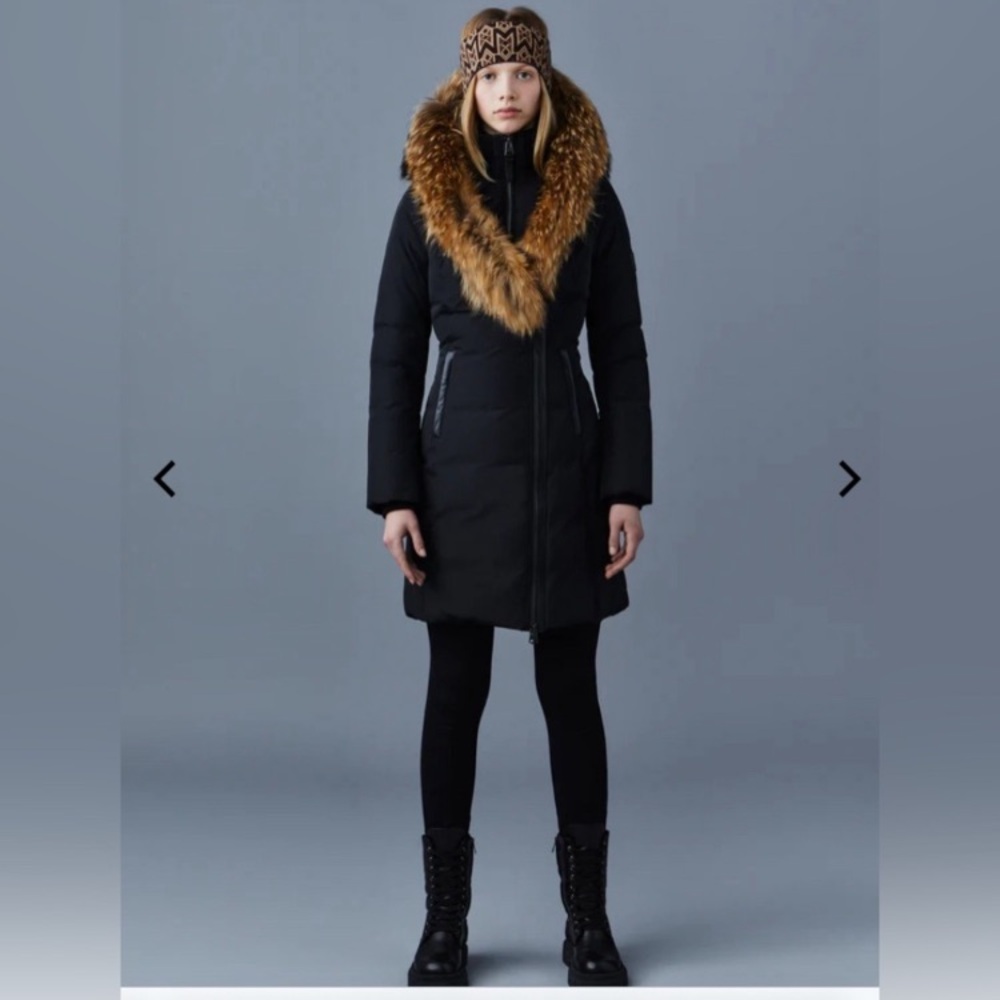 Women's Black Fur-Trimmed Coat
